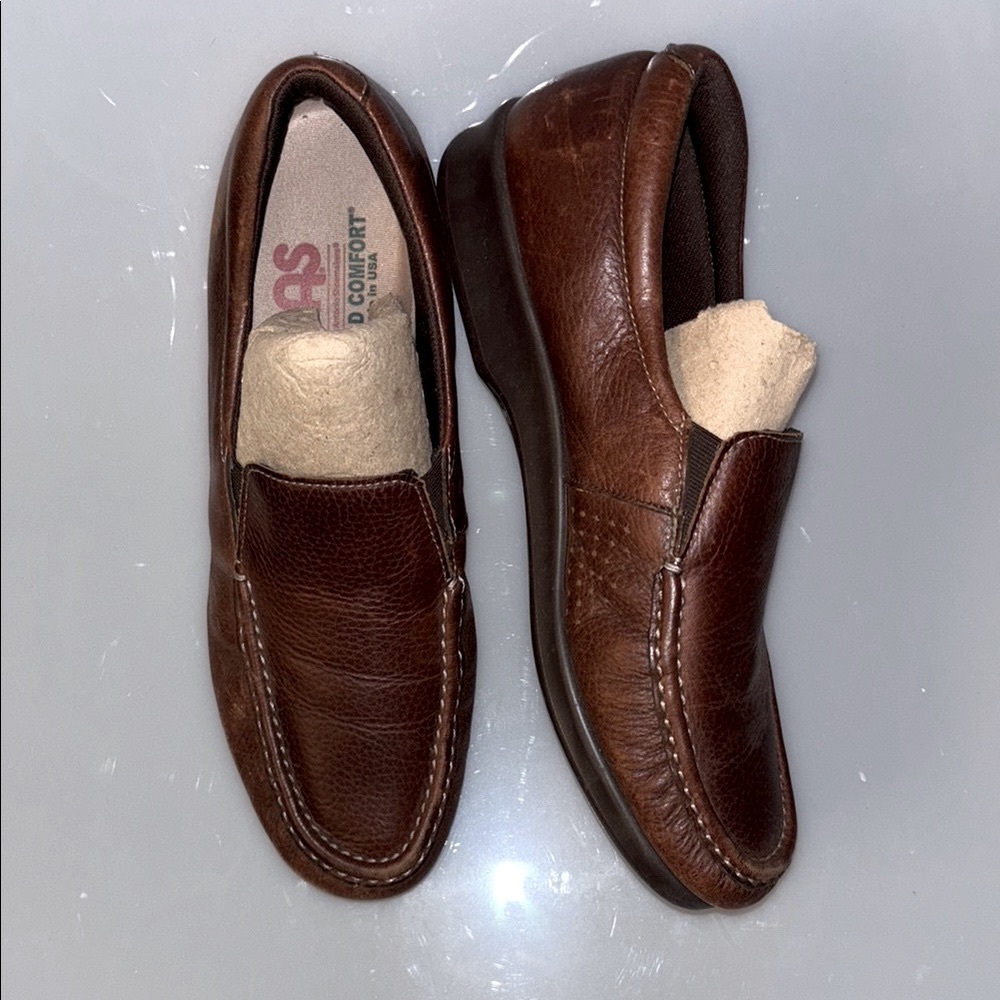 SAS Women’s  Brown Leather Loafers